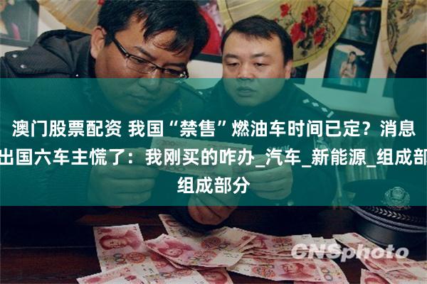 澳门股票配资 我国“禁售”燃油车时间已定？消息一出国六车主慌了：我刚买的咋办_汽车_新能源_组成部分